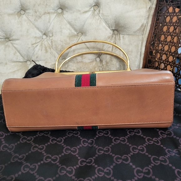 (SOLD)RARE Authentic 1960's Gucci sherryline snaffle bit bag - Picture 12 of 16